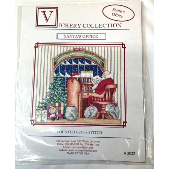 Vickery Collection "Santas Office" Counted Cross Stitch Pattern - Picture 1 of 4